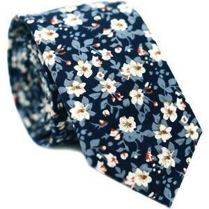 Mens Skinny Floral Tie Cotton 2.56 Inch Narrow Necktie Wedding Party Formal